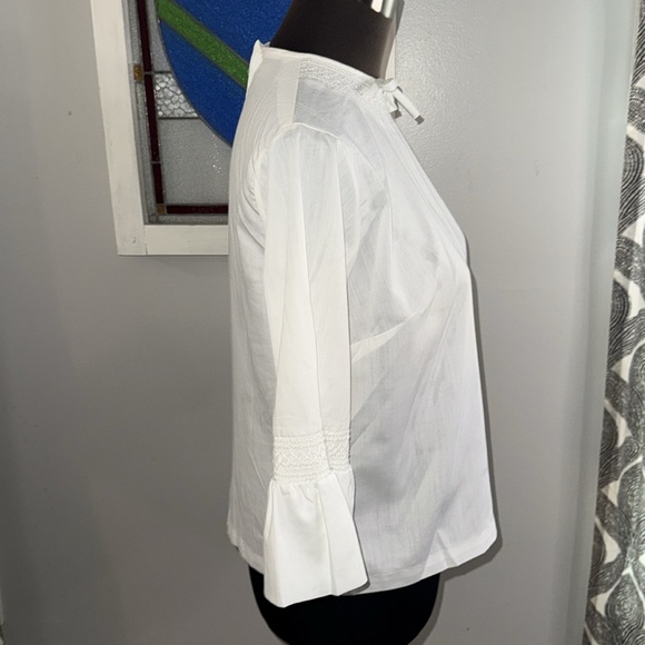 Vintage Smocked Cottegecore Cotton Blouse SZ XS - Picture 6 of 7